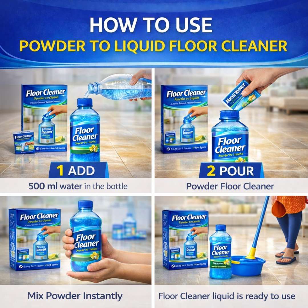 Floor cleaner - Powder to Liquid | Make 5 liters | BUY 1 GET 1 FREE