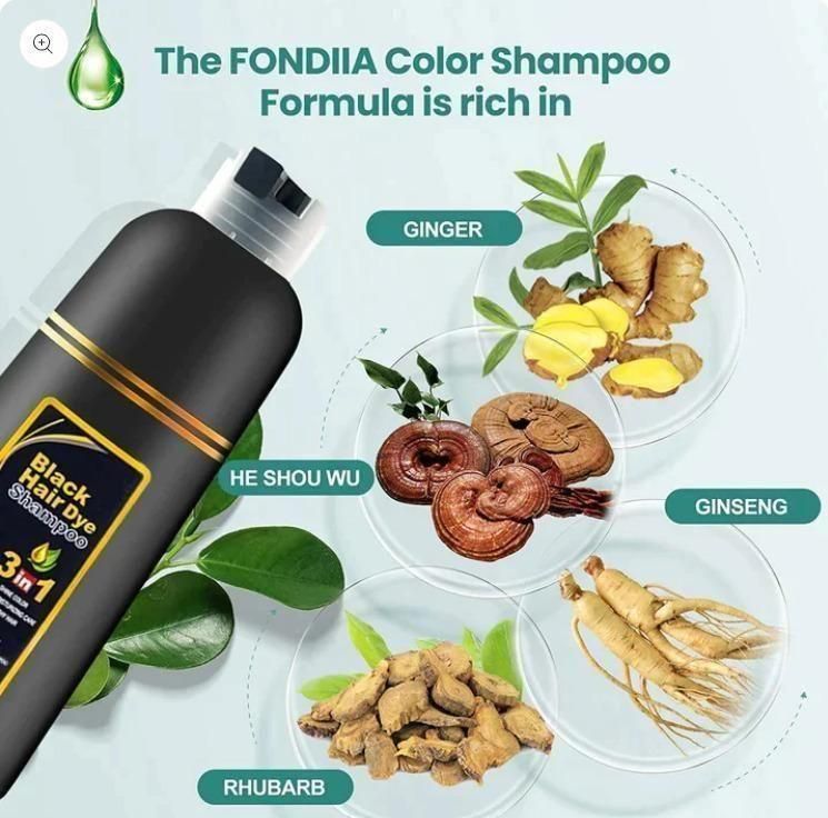 5-Minute Instant Black Hair Dye Shampoo – Herbal 3-in-1 Grey Coverage (Buy 1 Get 1)